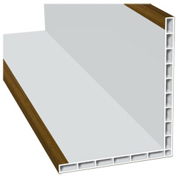 Hohlkammerwinkel 110x90mm Lg. 6,00m foliert 217 8001-167 Golden Oak Produktbild