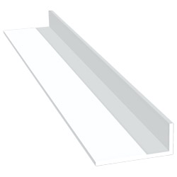 Winkelprofil 25x60x3,5mm Lg. 6,00m Weiß, VE: 60m mit Innenriefen Produktbild
