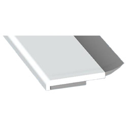 Flachprofil 20x2,5/1,5mm WL SK Lg. 6,00m Weiß, VE: 60m Produktbild