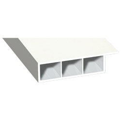 Kammerprofil 60x15mm Lg. 6,00m foliert, mit Nase 456 5053 Altweiß Produktbild