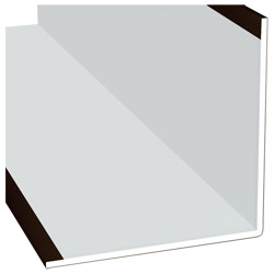 Winkelprofil 100x100x3mm Lg. 6,00m Außen foliert 88 7505-167 Schokobraun Produktbild