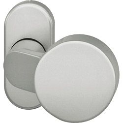 FS-Türknopf auf ovaler Rosette unsichtbare Befestigung Aluminium naturfarbig Produktbild