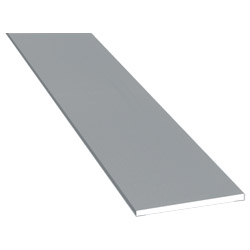 Flachprofil 50x3 mm Lg. 6,00 m foliert 71 5505-083 Silbergrau Glatt Produktbild