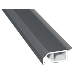 Anschluß-Profil 40mm WL SK Lg. 6,00m foliert, klipsbar, WL Schwarz70 1205-167 Basaltgrau Produktbild