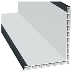 Hohlkammerwinkel 110x90mm Lg. 6,00m foliert 70 1605-083 Anthrazitgrau Glatt Produktbild