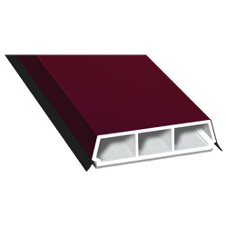 Trapez-Sprosse 52mm SK Lg. 6,00m foliert, mit zwei schwarzen Weichlippen 300505-167 Weinrot Produktbild