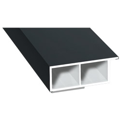 Kammerprofil 40x15mm SK Lg. 6,00m foliert, mit Nase 70 1605-083 Anthrazitgrau Glatt Produktbild