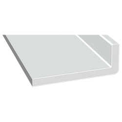 Schaumwinkelprofil 110x40x10mm Lg. 6,00m Weiß, PVC-Hartschaum, VE: 12m Produktbild