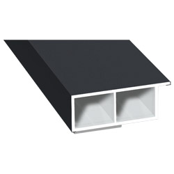Kammerprofil 40x15mm SK Lg. 6,00m foliert, mit Nase 701505-083 Schiefergrau Glatt Produktbild