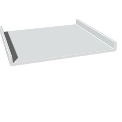 Schaumwinkelprofil 385x40x10mm Lg. 6,00m Weiß, PVC-Hartschaum, VE: 12m Produktbild