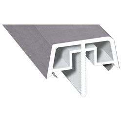 Kopplungsabdeckungsprofil Lg. 6,50m foliert 436 1002 Metbrush Silber Produktbild