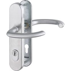 E1138Z/3332ZA/3310 Garnitur (beids. Lochteile für HOPPE-Schnellstift)/ES1/F69 Edelstahl matt/10mm/Profilzylinder 92mm/67 Produktbild