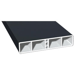 Hohlkammerprofil 130x25mm Lg. 6,00m foliert 70 1605-167 Anthrazitgrau Produktbild