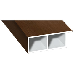 Kammerprofil 40x15mm Lg. 6,00m foliert, mit Nase 49233 Siena Rosso Produktbild