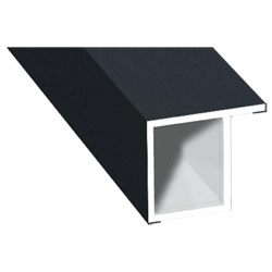 Kammerprofil 17x15mm Lg. 6,00m foliert, mit Nase 70 1605-167 Anthrazitgrau Produktbild