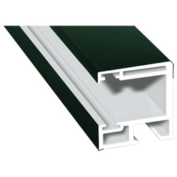 Rollladenführung 30x32mm Lg. 6,00m foliert, GK Weiß, ohne Bürste 61 2505-167 Dunkelgrün Produktbild