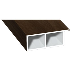 Kammerprofil 40x15mm Lg. 6,00m foliert, mit Nase 49237 Siena Noce Produktbild