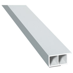 Kammerprofil 30x15mm SK Lg. 6,00m foliert, mit Nase 72 5105-167 Lichtgrau Produktbild
