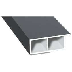 Kammerprofil 40x15mm SK Lg. 6,00m foliert, mit Nase 70 1205-167 Basaltgrau Produktbild