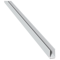 U-Profil 15x12mm Lg. 6,00m Weiß, VE: 60m Produktbild