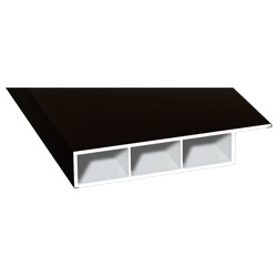 Kammerprofil 80x15mm Lg. 6,00m foliert, mit Nase 85 1805-167 Schwarzbraun Produktbild