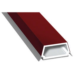Trapez-Sprosse 27mm SK Lg. 6,00m foliert, mit zwei schwarzen Weichlippen 30 8105-167 Dunkelrot Produktbild
