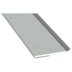 Flachprofil 40x3 mm WL SK Lg. 6,00 m foliert, WL Schwarz  436 1001 Metbrush Aluminium Produktbild