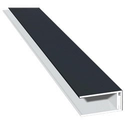 U-Profil zweiteilig 41x20mm Lg. 6,00m foliert 70 1605-167 Anthrazitgrau Produktbild
