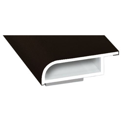 Kammerprofil 25x7mm SK Lg. 6,00m foliert mit Nase 85 1805-167 Schwarzbraun Produktbild
