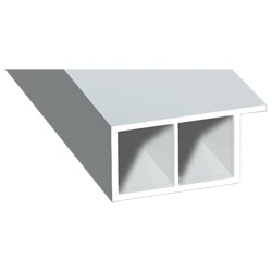 Kammerprofil 30x15mm Lg. 6,00m foliert, mit Nase 72 5105-167 Lichtgrau Produktbild