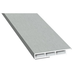 Kammerprofil 50x7 mm SK Lg. 6,00 m foliert mit Nase 436 1001 Metbrush Aluminium Produktbild