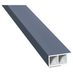 Kammerprofil 30x15mm SK Lg. 6,00m foliert, mit Nase 701505-083 Schiefergrau Glatt Produktbild