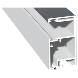 Rollladenführung 30x57mm Lg. 6,00m Rückseite foliert, ohne Bürste GK Grau 70 1205-083 Basaltgrau Glatt Produktbild