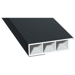 Kammerprofil 60x15mm SK Lg. 6,00m foliert, mit Nase 70 1605-083 Anthrazitgrau Glatt Produktbild