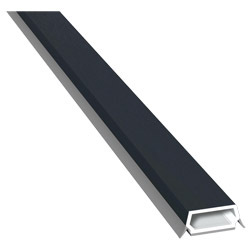 Trapez-Sprosse 23mm SK Lg. 6,00m foliert, mit zwei schwarzen Weichlippen 70 1605-083 Anthrazitgrau Glatt Produktbild
