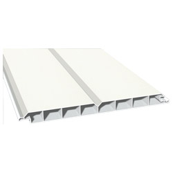 Nut- u. Federprofil 200x17mm Lg. 6,00m foliert, V-Fuge 456 5053 Altweiß Produktbild