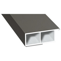 Kammerprofil 40x15mm SK Lg. 6,00m foliert, mit Nase 70 3905-167 Quarzgrau Produktbild