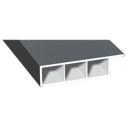 Kammerprofil 60x15mm Lg. 6,00m foliert, mit Nase 70 1205-083 Basaltgrau Glatt Produktbild
