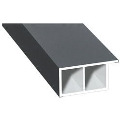 Kammerprofil 30x15mm Lg. 6,00m foliert, mit Nase 70 1205-083 Basaltgrau Glatt Produktbild