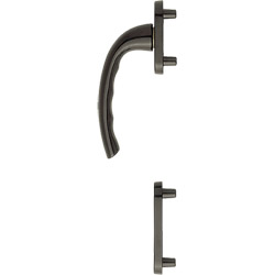 0710RH/66N/66NS Halbgarnitur, Außenseite/F8707 (8077) dunkelbraun/N10/7mm/M5/Profilzylinder/ Produktbild