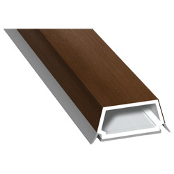 Trapez-Sprosse 27mm SK Lg. 6,00m foliert, mit zwei schwarzen Weichlippen 49233 Siena Rosso Produktbild