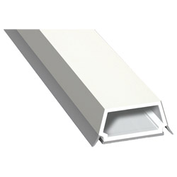 Trapez-Sprosse 27mm SK Lg. 6,00m foliert, mit zwei schwarzen Weichlippen 456 5053 Altweiß Produktbild