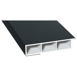Kammerprofil 80x15mm SK Lg. 6,00m foliert, mit Nase 70 1605-083 Anthrazitgrau Glatt Produktbild