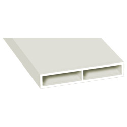 Kammerprofil 40x7 mm Lg. 6,00 m ohne Nase, VE: 60 m Cremeweiß Produktbild