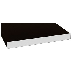 Schaumprofil 200x20mm Lg. 6,00m foliert, PVC-HartSchaum 85 1805-167 Schwarzbraun Produktbild