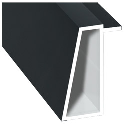 Kammerprofil 16x35mm Lg. 6,00m foliert 70 1605-083 Anthrazitgrau Glatt Produktbild