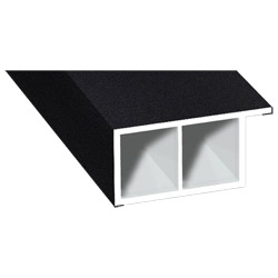 Kammerprofil 30x15mm Lg. 6,00m foliert, mit Nase 70 2105-083 Schwarzgrau Glatt Produktbild