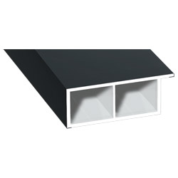 Kammerprofil 40x15mm Lg. 6,00m foliert, mit Nase 70 1605-083 Anthrazitgrau Glatt Produktbild