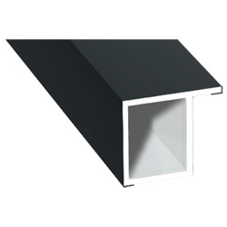 Kammerprofil 17x15mm Lg. 6,00m foliert, mit Nase 70 1605-083 Anthrazitgrau Glatt Produktbild