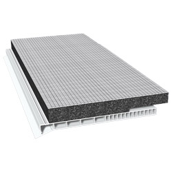Rollladenkastendeckel 160mm Lg. 6,00m Weiß, mit 20mm Flex-Schaum 12mm versetzt von vorneVE: 18m Produktbild